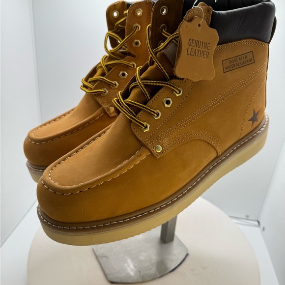 Roofing Nubuck Leather Men’s Work Boots wide width - Picture 13 of 17